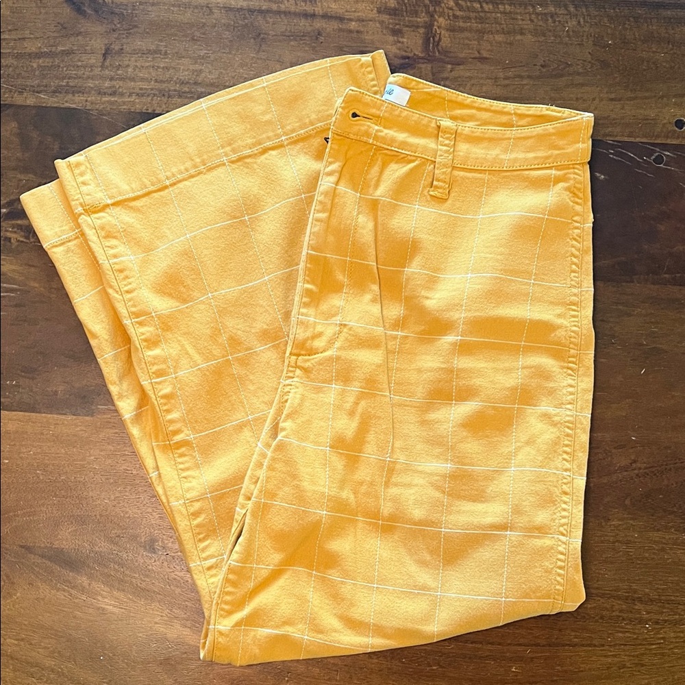 Madewell Emmett crop windowpane pants
